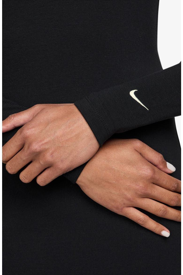 nike sportswear women's long-sleeve dress Nike Sportswear Chill Knit Women's Tight Long-Sleeve Midi Mini-Rib Dress