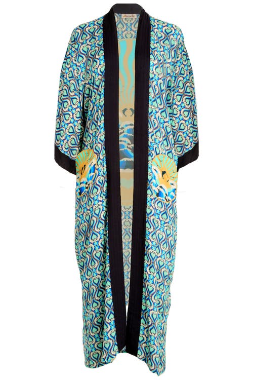 Henelle Duster Robe In Surf Rider Wave