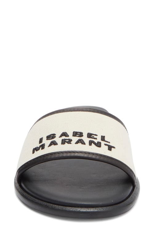 Isabel Marant Vikee Logo Slide Sandal In Multi