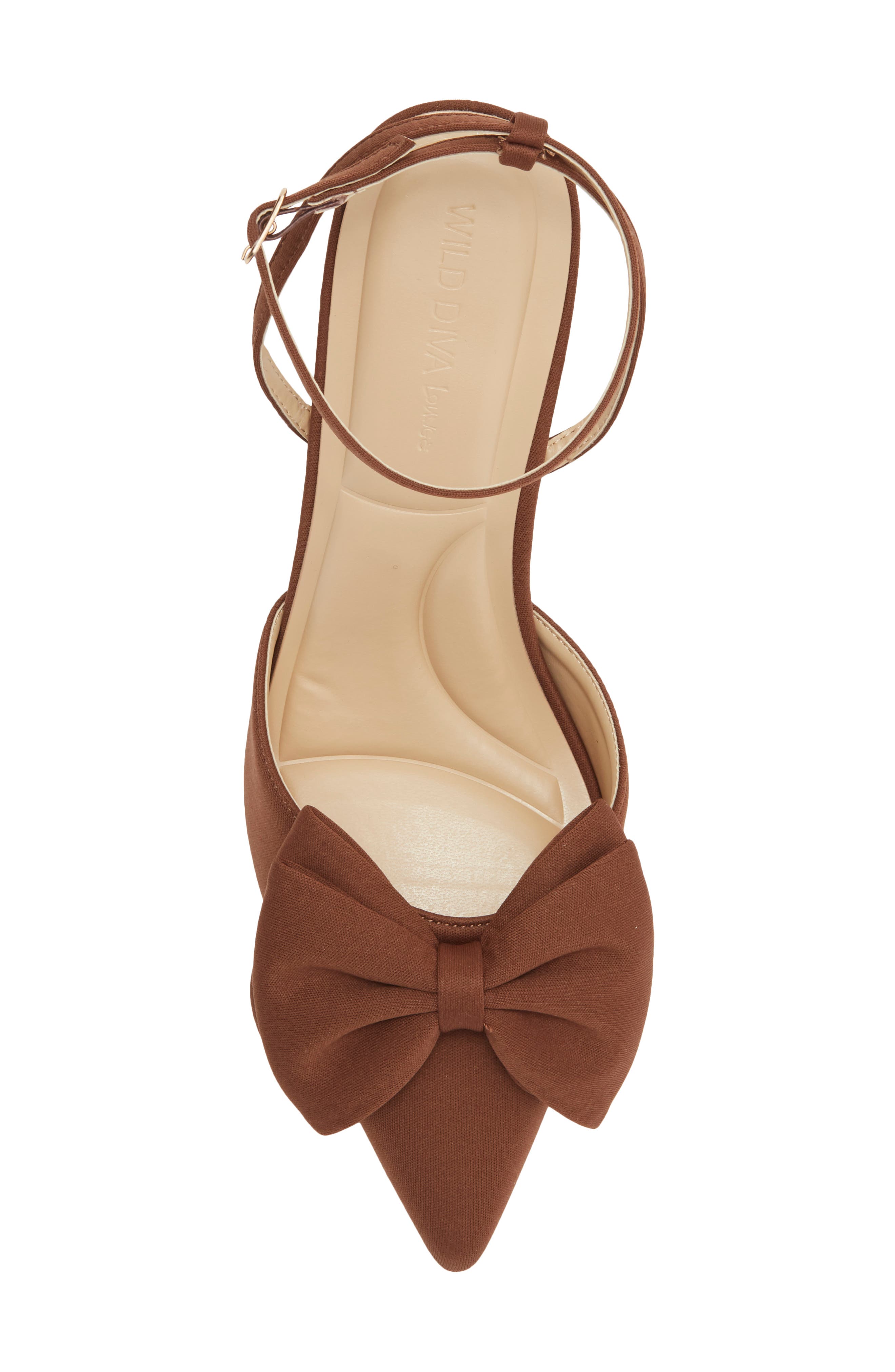 Tate Faux Leather Pump, Alternate, color, BROWN FABRIC