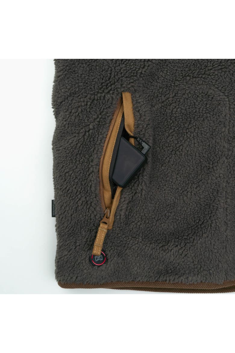 Ranch Heated High-Pile Fleece Vest, Alternate, color, Tan