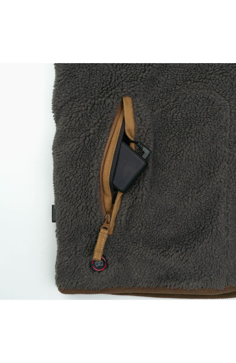 Mobile Warming Ranch Heated High-Pile Fleece Vest, Alternate, color, Tan