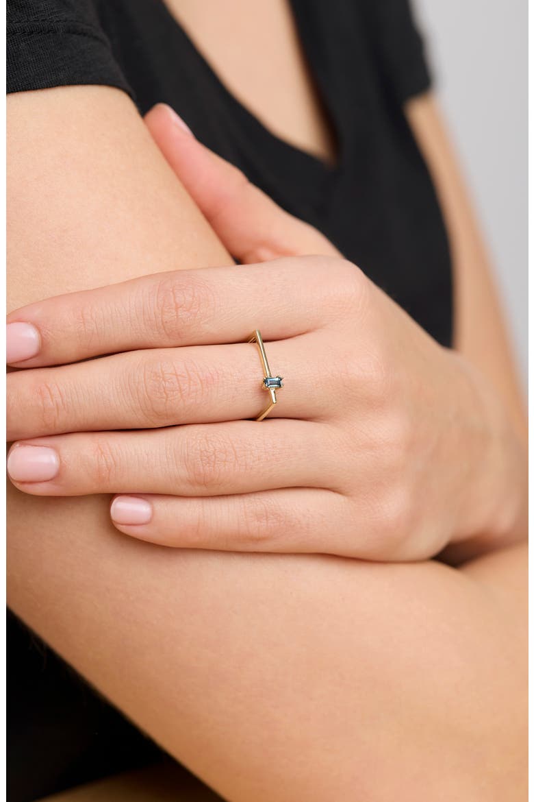 14K Yellow Gold Baguette Cut Semiprecious Stone Stackable Ring, Alternate, color, 14K YELLOW GOLD
