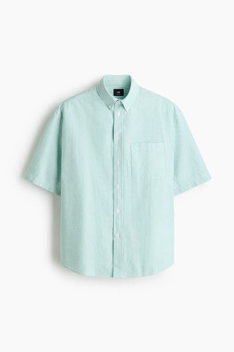 Relaxed Fit Short-sleeved Oxford Shirt