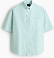 H&M Relaxed Fit Short-sleeved Oxford Shirt