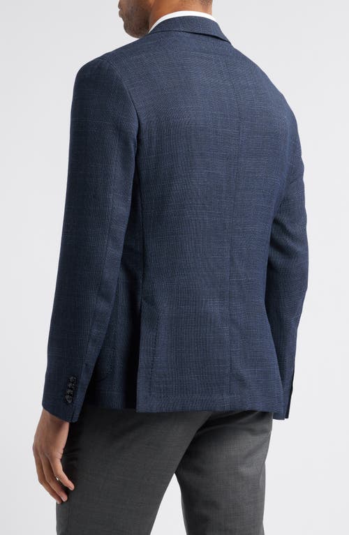 Hugo Boss Flat Lapel Button-down Suit Coat In Blue