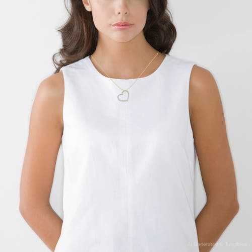 BLISS DIAMOND BLISS DIAMOND 1 CT DIAMOND HEART PENDANT NECKLACE