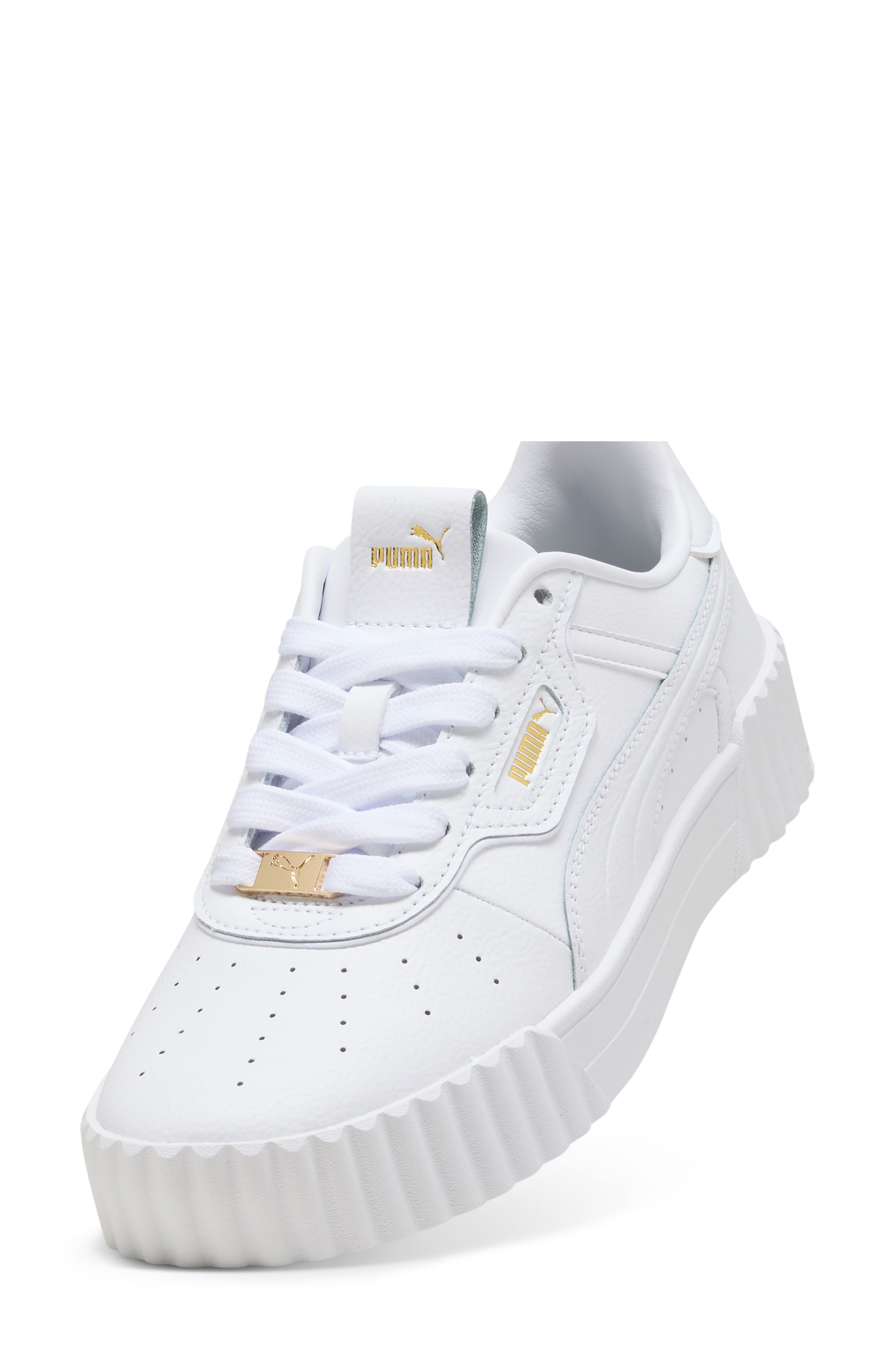 PUMA Carina 3.0 Luxe Sneaker, Alternate, color, Puma White-Puma Gold