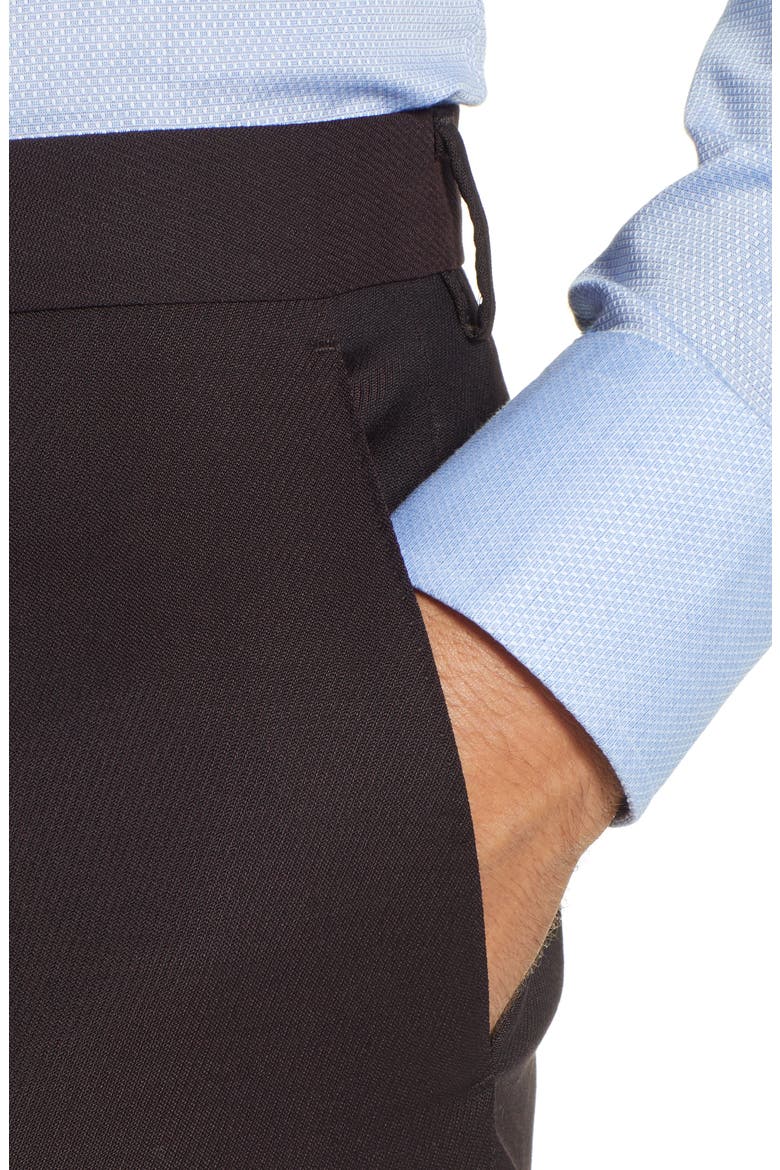 Button Front Tall Twill Slim Straight Trousers, Alternate, color, BLUE