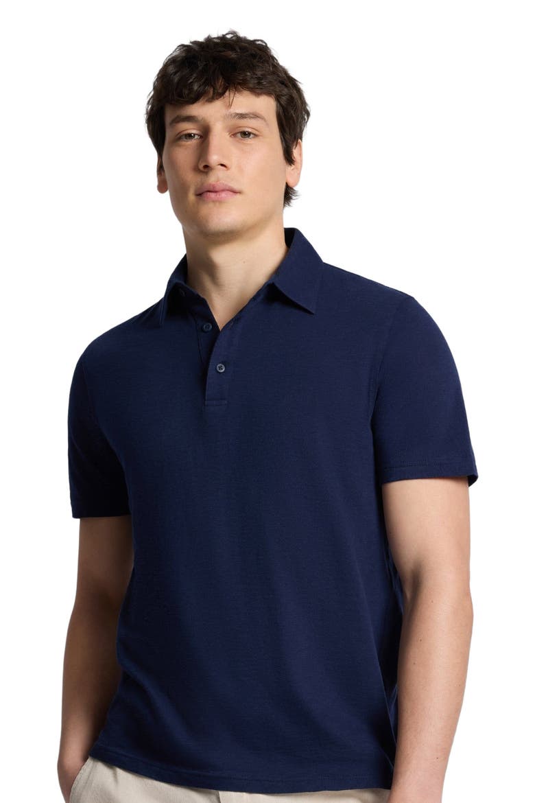 Short Sleeve Polo, Alternate, color, Navy