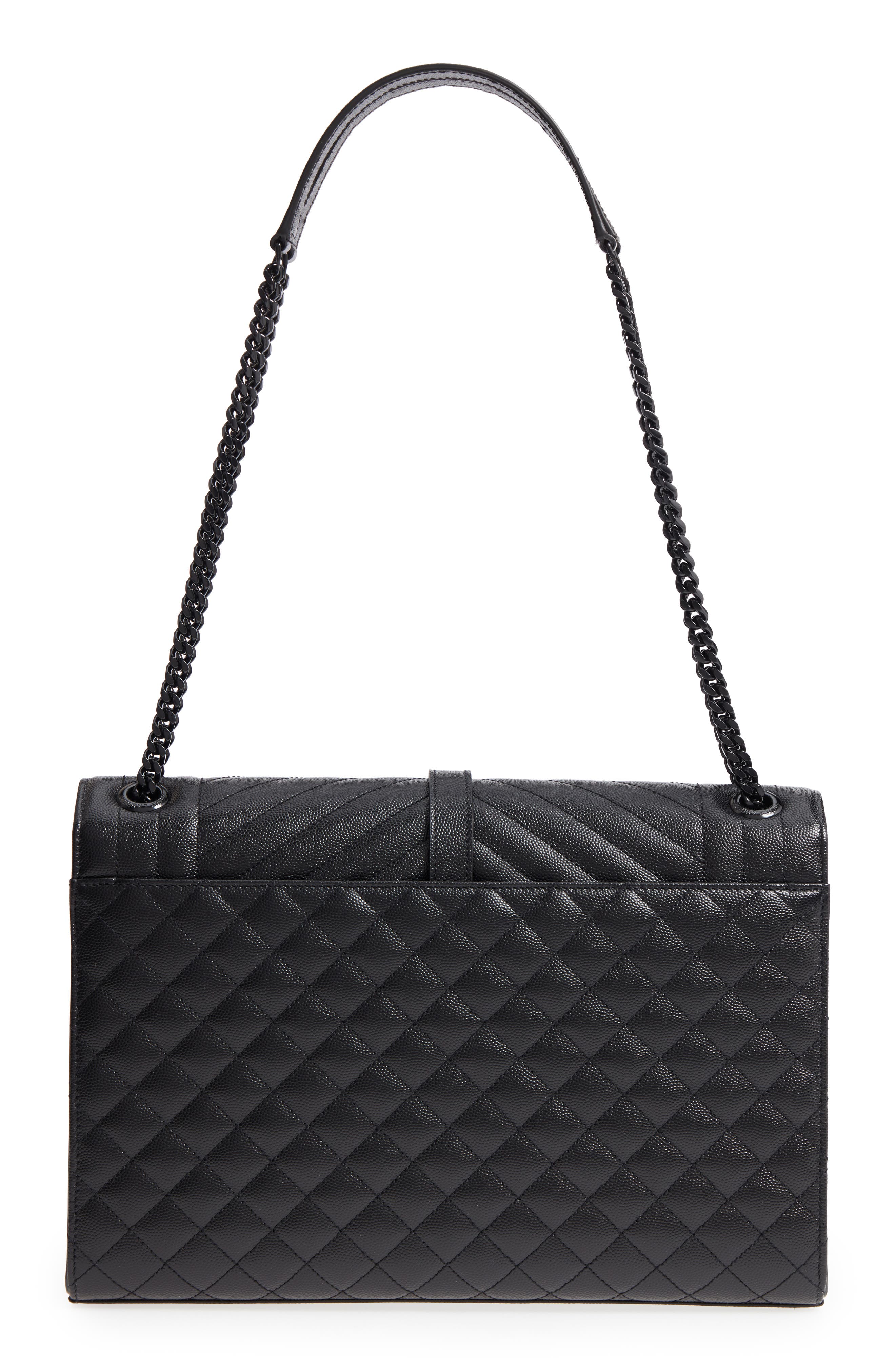 Saint Laurent Large Envelope Calfskin Shoulder Bag, Alternate, color, 