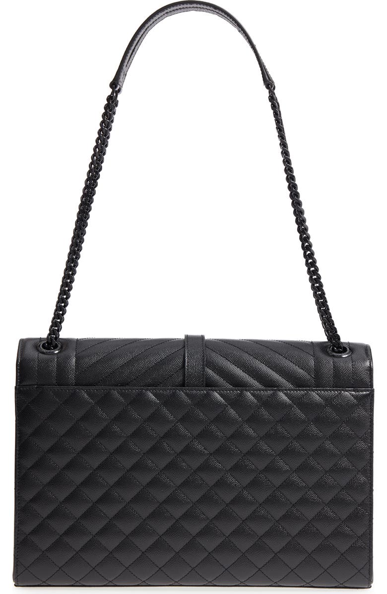 Saint Laurent Large Envelope Calfskin Shoulder Bag, Alternate, color,