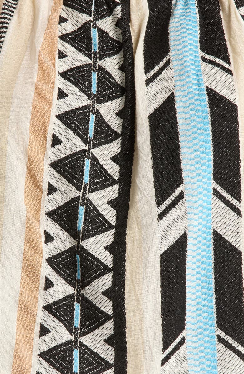 Elan Ruffle Off the Shoulder Top, Alternate, color, Neutral Aztec