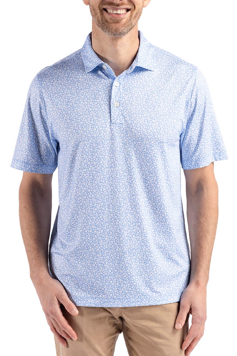 Pike Flora Print Polo, Main, color, ATLAS