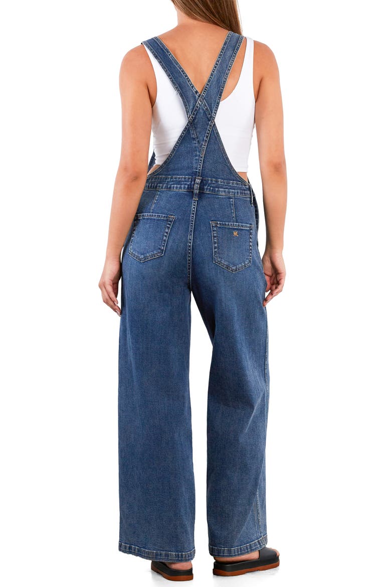 Lucky Denim Overalls, Alternate, color, SHARK BLUE