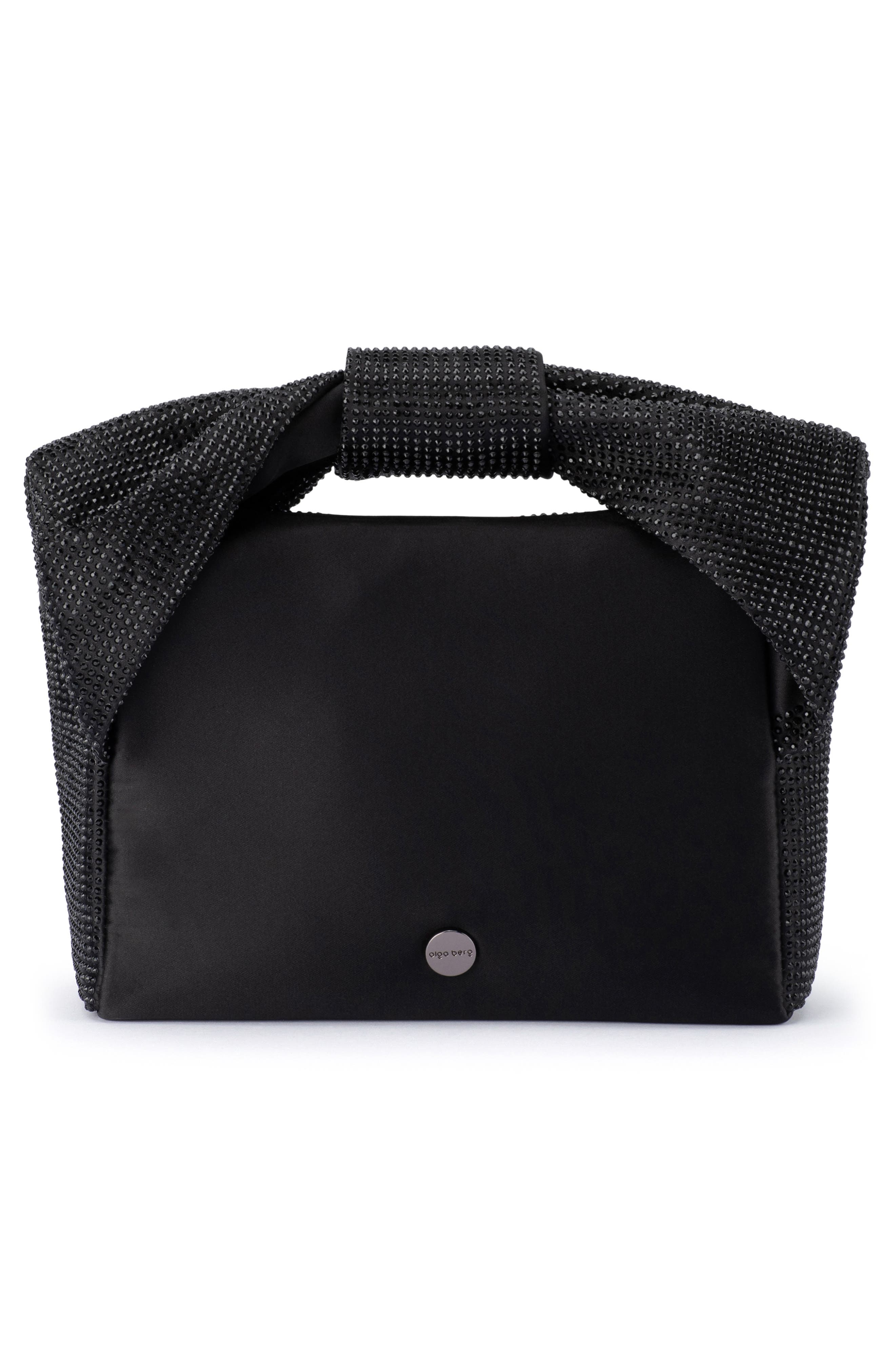 Olga Berg Alinta Hotfix Top Handle Bag, Alternate, color, Black