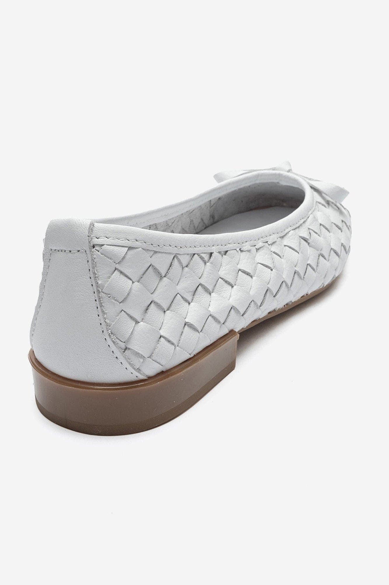 Garen Leather Ballet Flat, Alternate, color, White