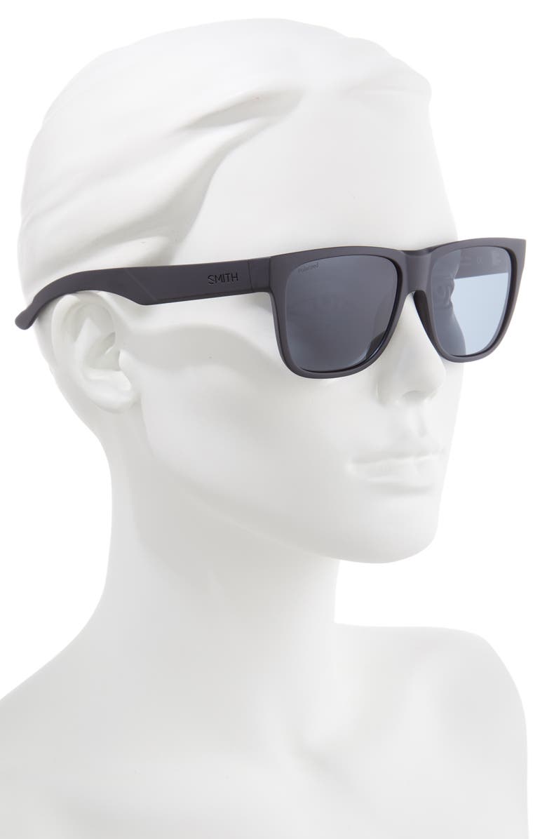 Smith Lowdown 2 Core 55mm Sunglasses, Alternate, color, Matte Black / Polar Gray Green