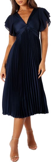 Nova Flutter Sleeve Midi Dress