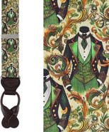 Trafalgar Shall We Dance Silk Novelty Button End Suspenders