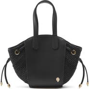 Helen Kaminski Piaf Raffia Trim Leather Tote