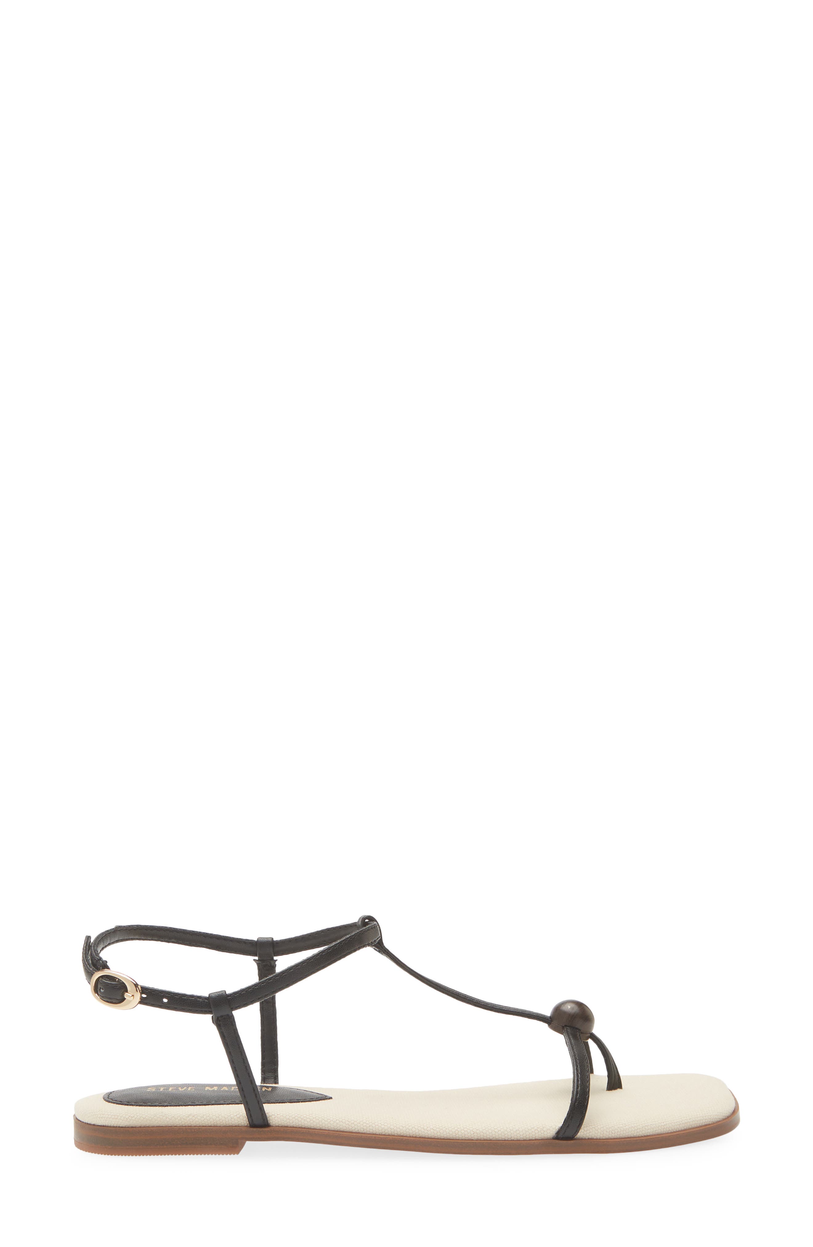 Ritzy Wood Bead Sandal, Alternate, color, BLACK / NATURAL