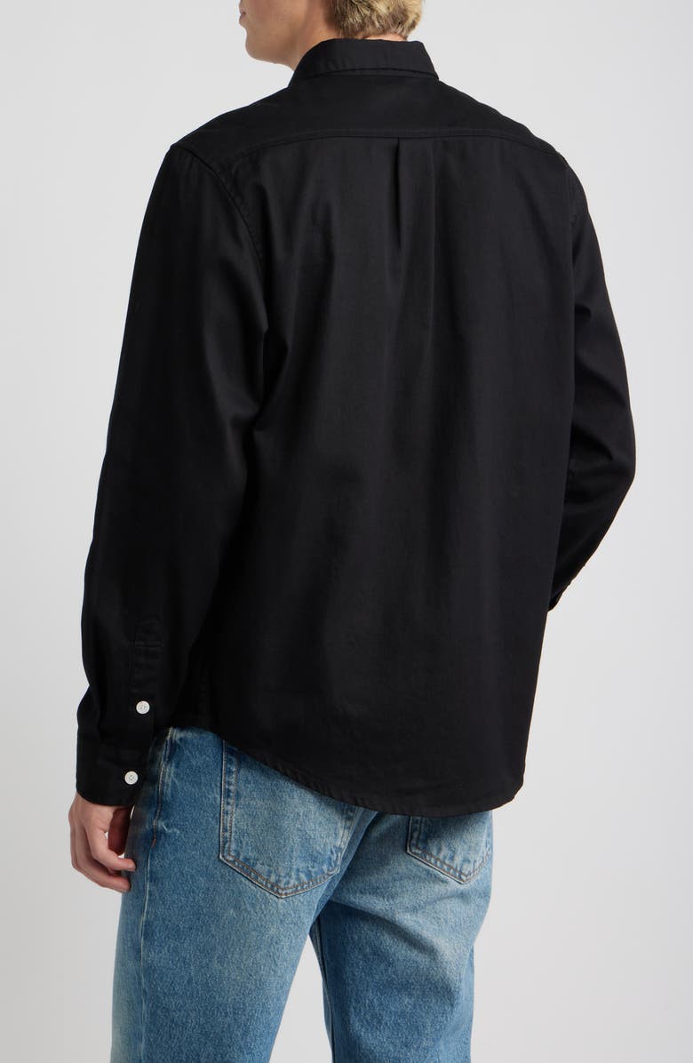 925 Originals Foreman Classic Fit Washed Twill Button-Up Shirt, Alternate, color, Washed Black