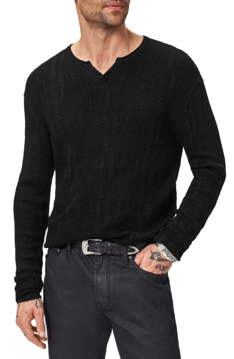 John Varvatos Vinny Broken Pattern Henley, Main, color,