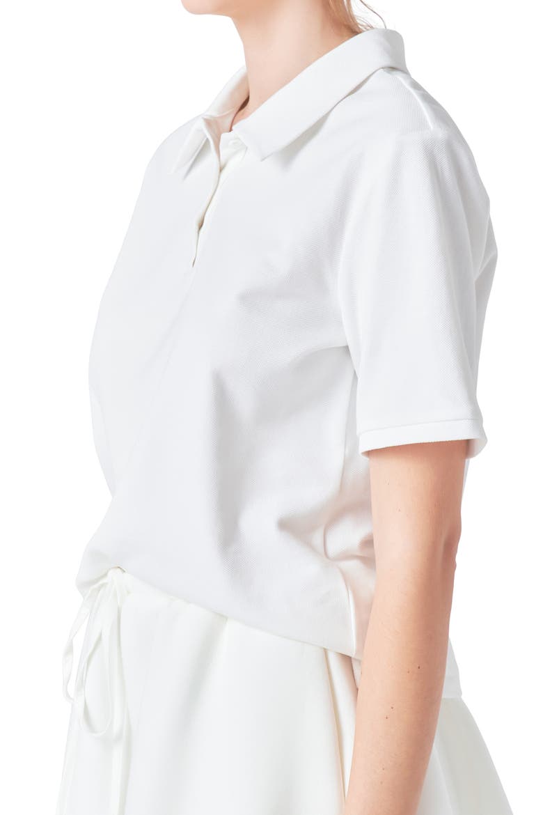 Cotton Piqué Polo, Alternate, color, WHITE