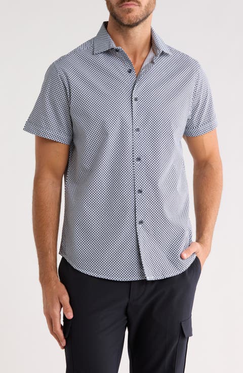 Floral Short Sleeve Button-Up Shirt