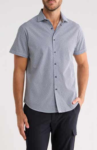 DENIM AND FLOWER Floral Short Sleeve Button-Up Shirt