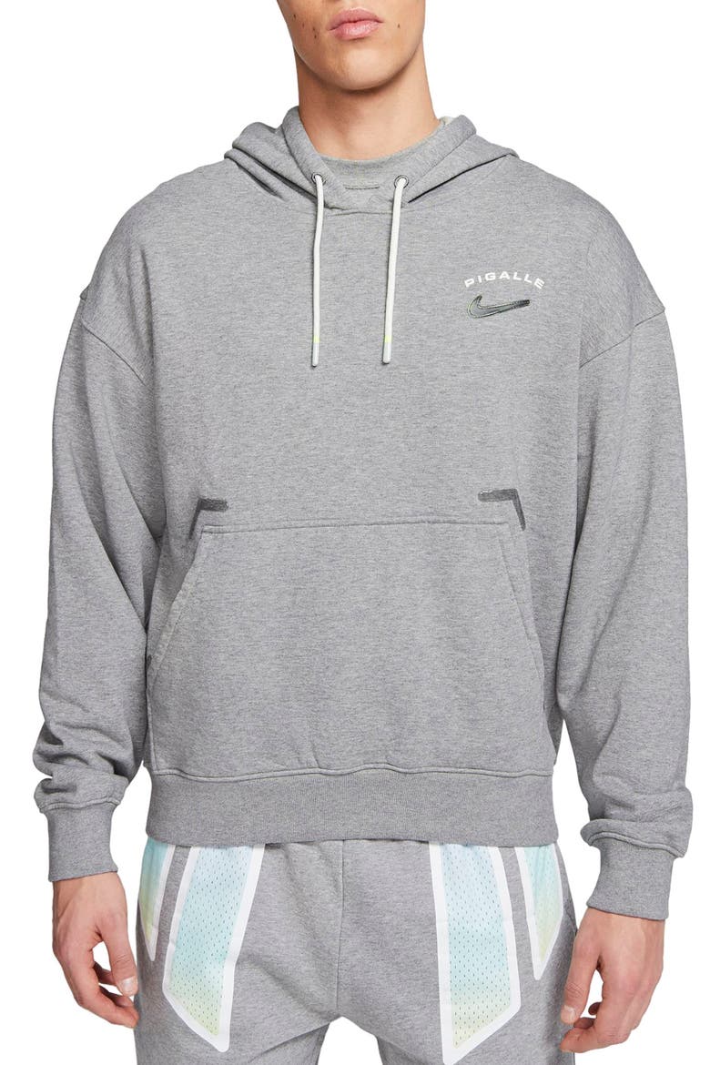 NRG Pigalle Hooded Sweatshirt, Main, color, DARK GREY HEATHER