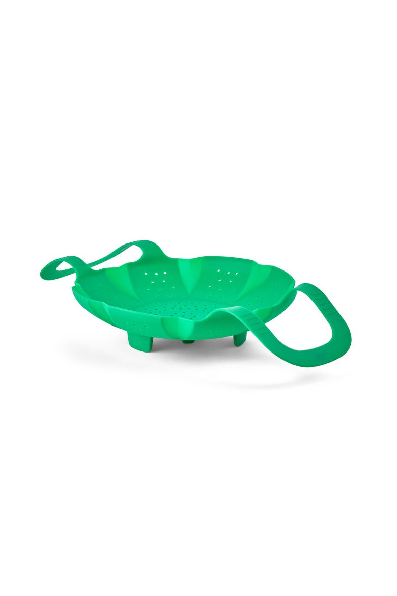 Silicone Vegetable Steamer, Alternate, color, Green