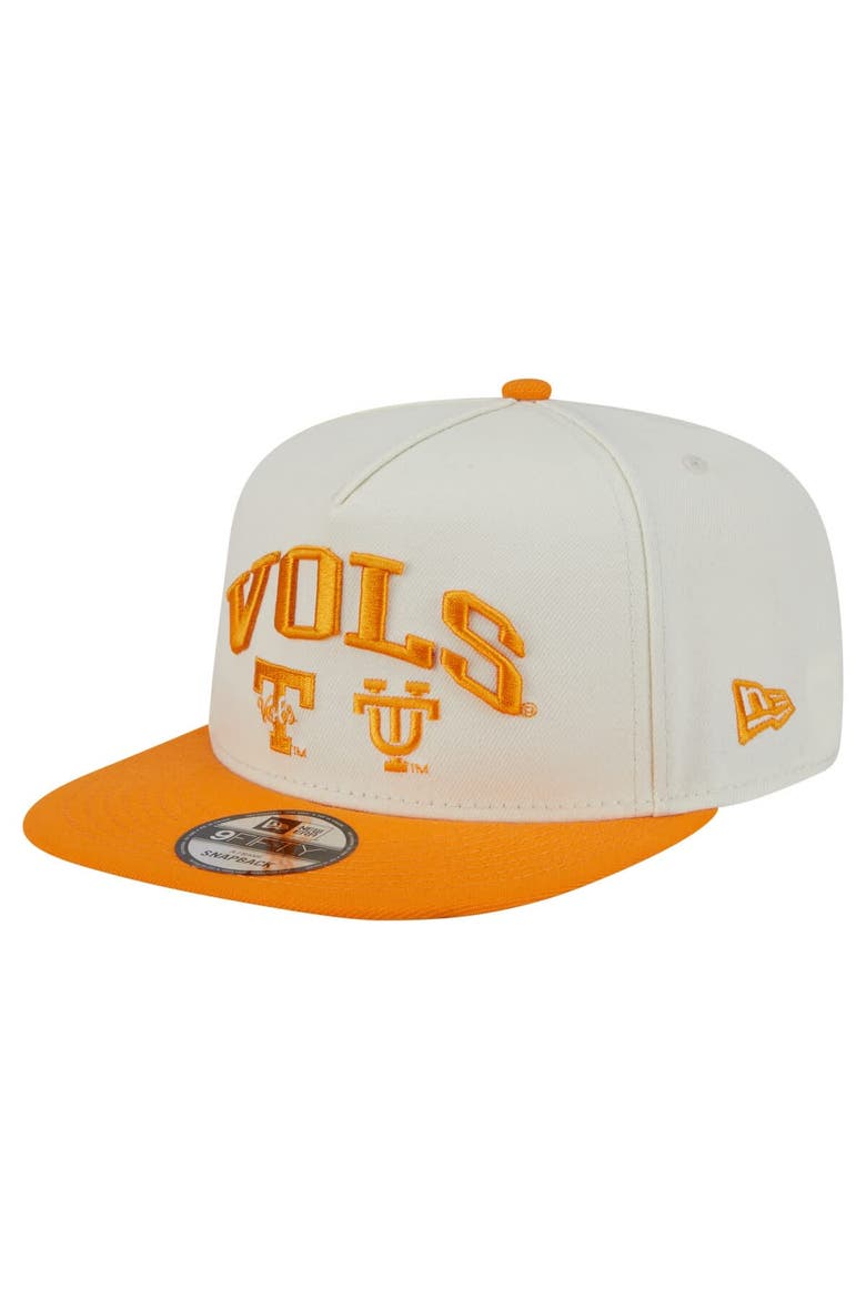Men's New Era White Tennessee Volunteers Collegiate 9FIFTY A-Frame Snapback Hat, Main, color, White