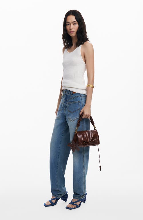 Desigual Faux Leather Crossbody Bag In Brown