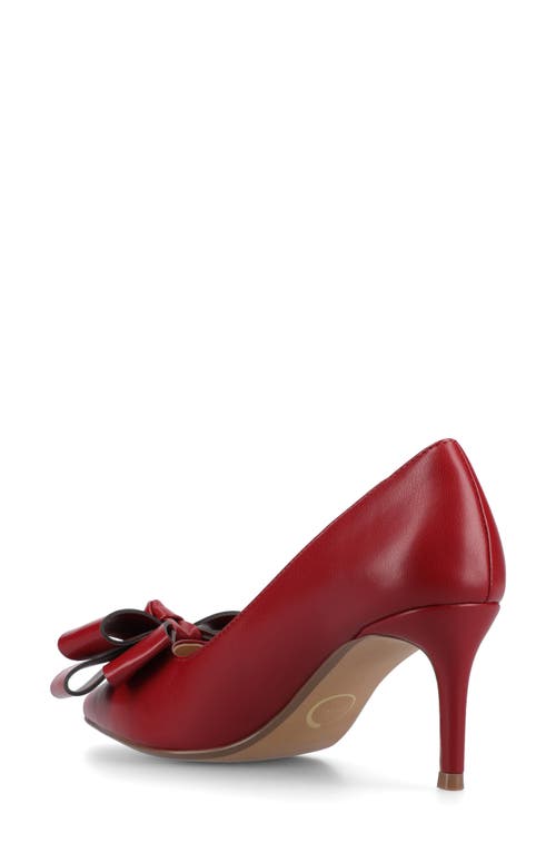 Journee Collection Crystol Pump In Burgundy