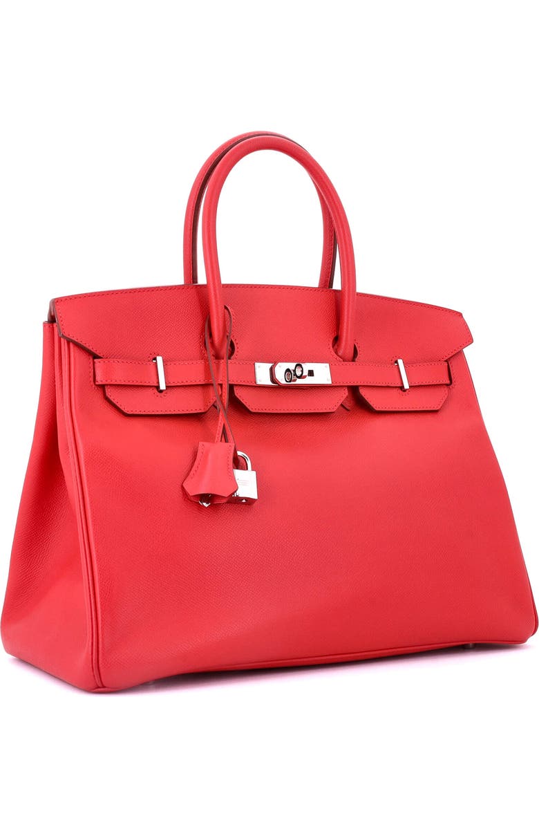 Pre-Owned Hermes Birkin Handbag Red Epsom with Palladium Hardware 35, Alternate, color,