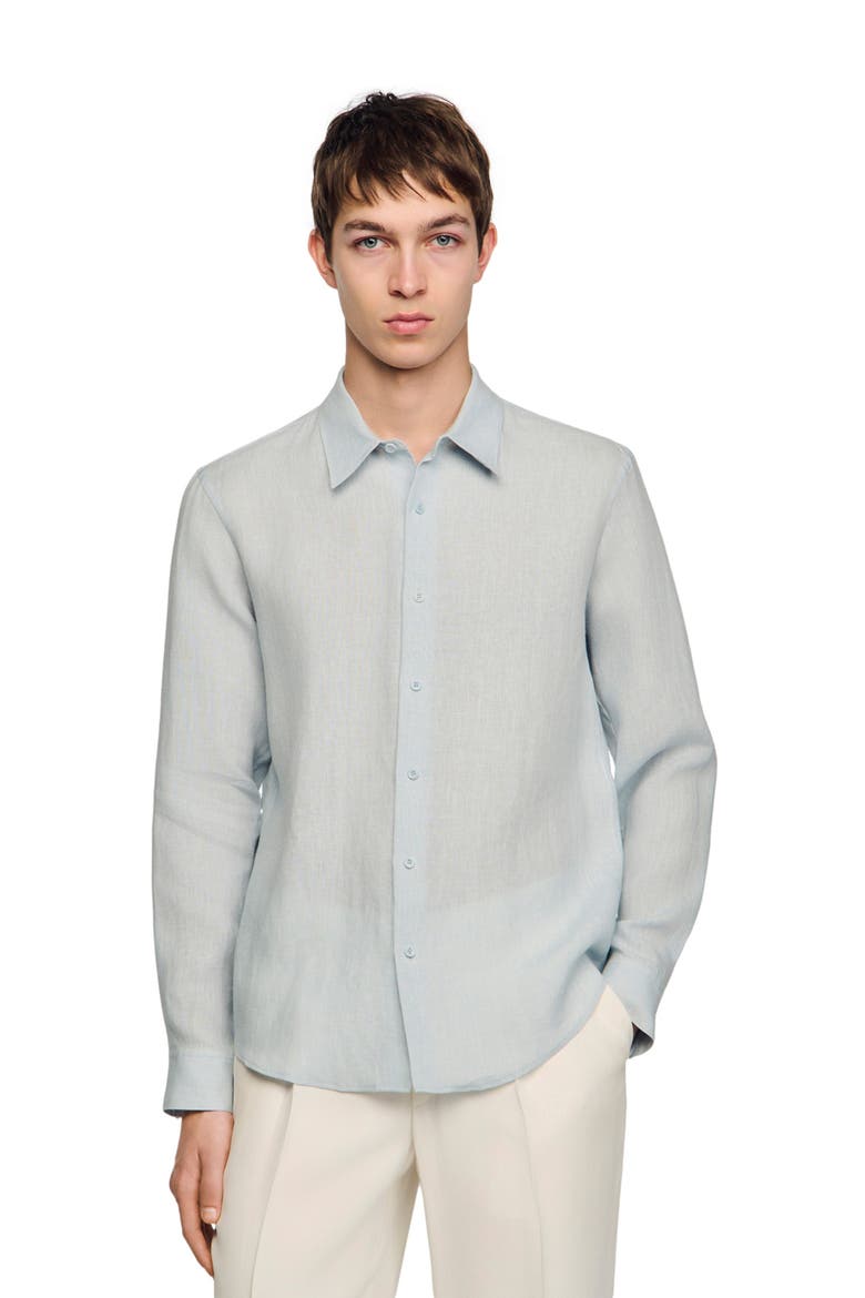 Linen shirt, Main, color, Sky blue