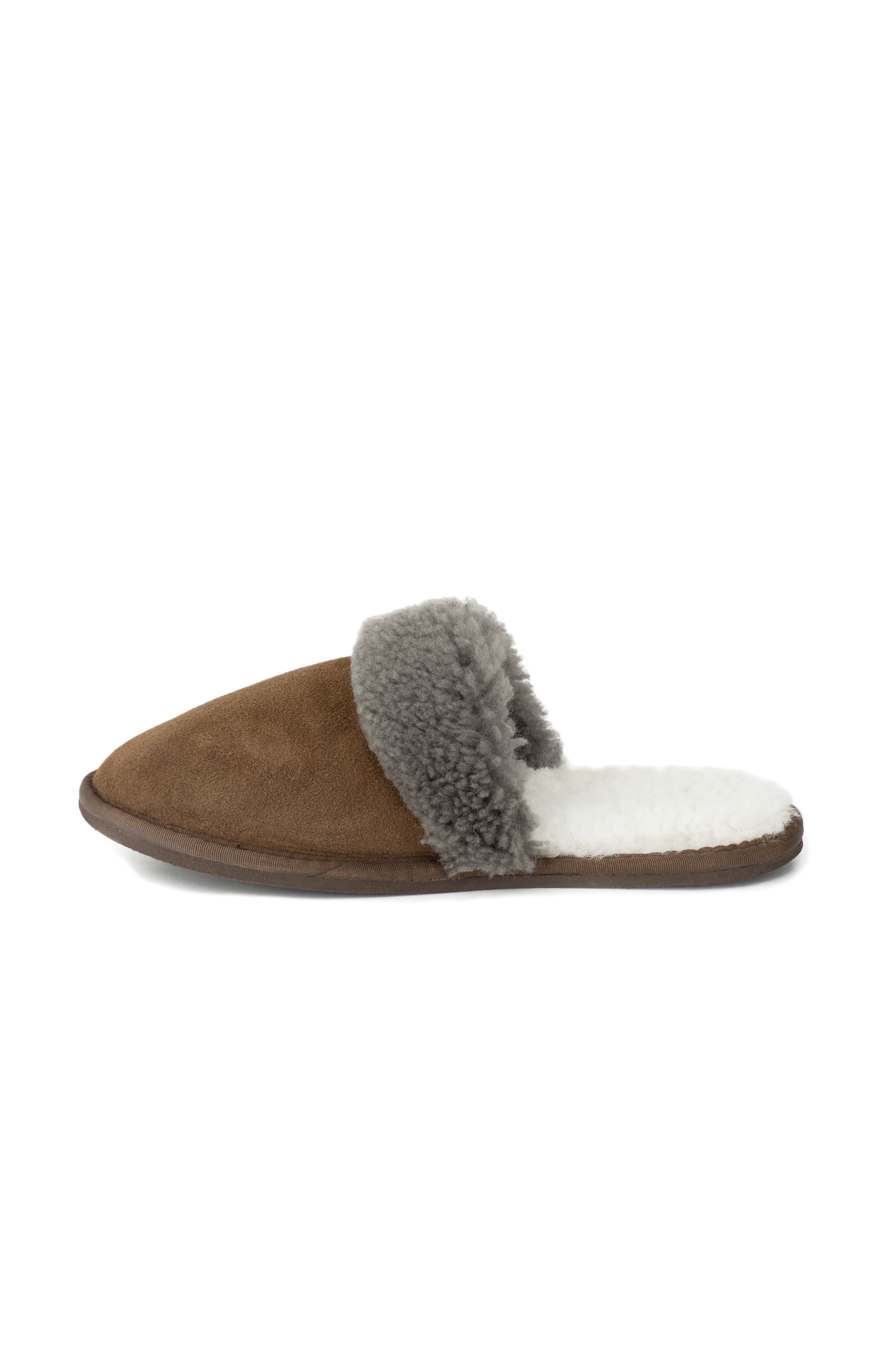 British Shearling Mules, Alternate, color, KHAKI