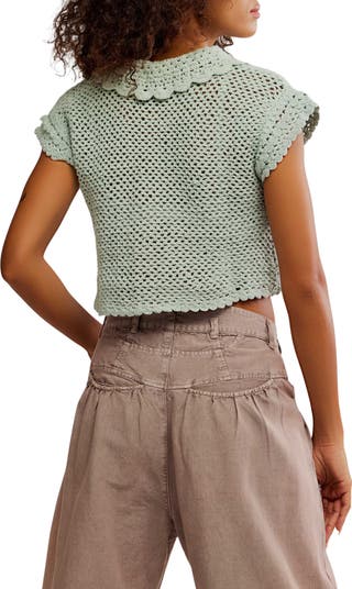 Lily Crop Crochet Cardigan
