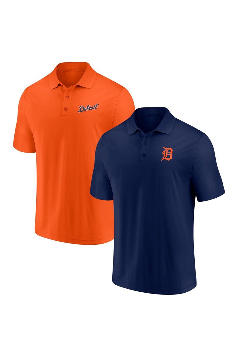 Men's Fanatics Branded Navy/Orange Detroit Tigers Dueling Logos Polo Combo Set, Main, color, Navy