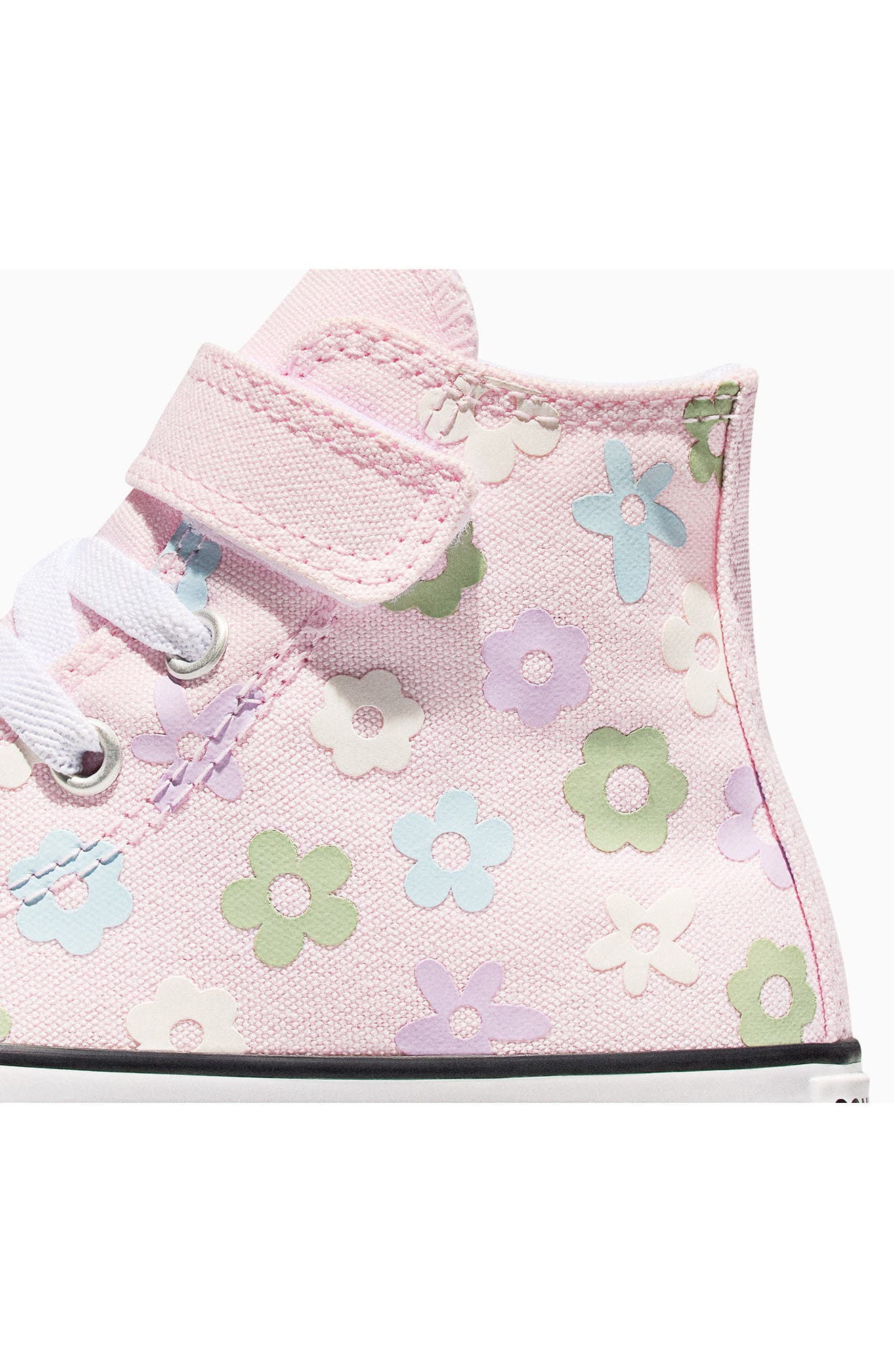 Converse Kids' Chuck Taylor All Star Easy On Canvas High Top Sneaker, Alternate, color, New Found Bloom/ White