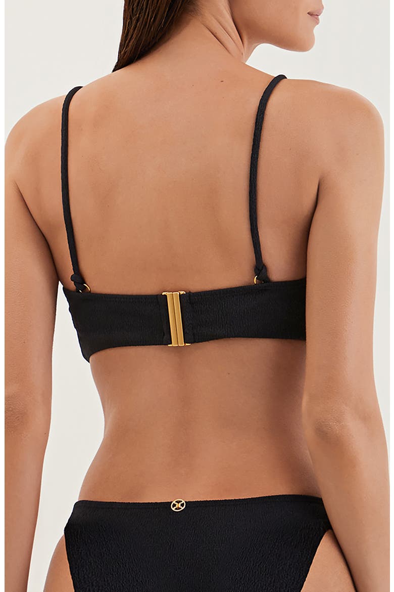Firenze Cleo Bikini Top, Alternate, color, BLACK