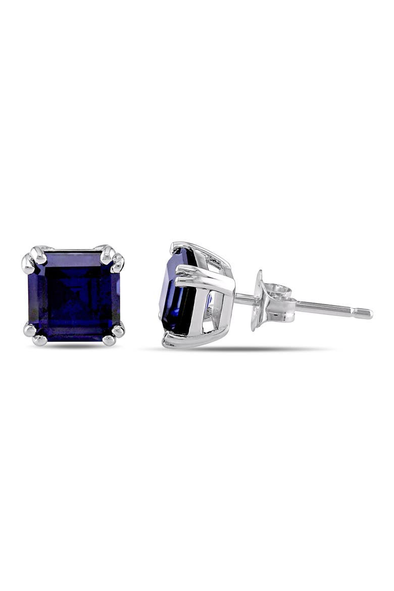 Lab-Grown Blue Sapphire Stud Earrings, Main, color, BLUE