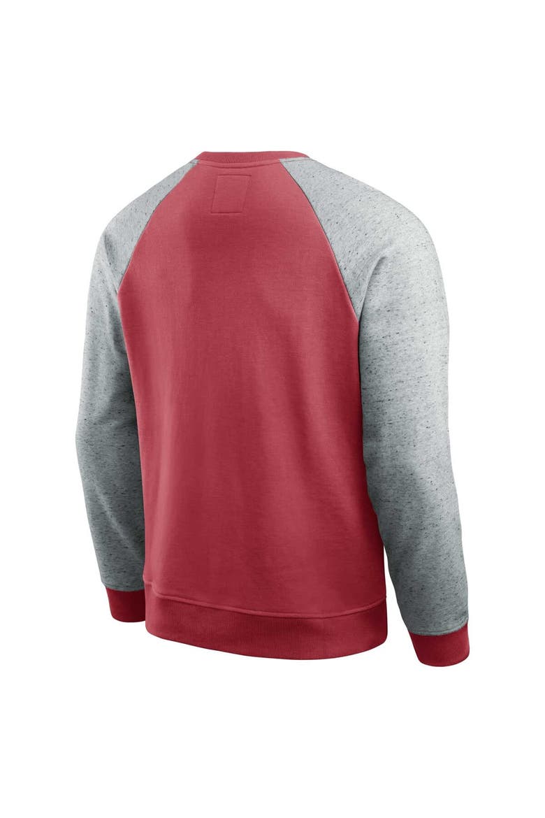 Men's Darius Rucker Collection by Fanatics Scarlet/Heather Gray San Francisco 49ers Colorblock Pullover Sweatshirt, Alternate, color, Scarlet