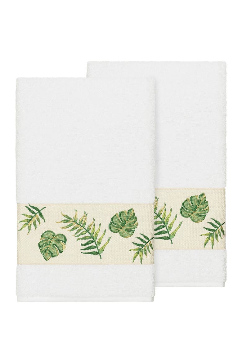 Zoe Embellished Bath Towel - Set of 2 - White, Main, color, WHITE