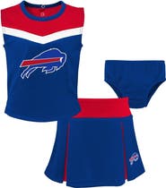 Outerstuff Girls Toddler Royal Buffalo Bills Spirit Cheer Three-Piece Cheerleader Set