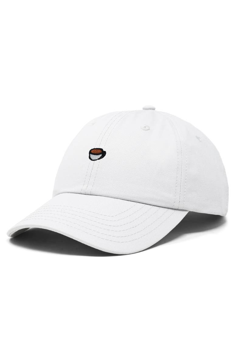 Womens Lil Coffee Dad Hat, Alternate, color, White