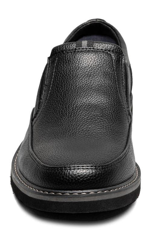 Nunn Bush Ashton Moc Toe Slip-on Loafer In Black Tumble