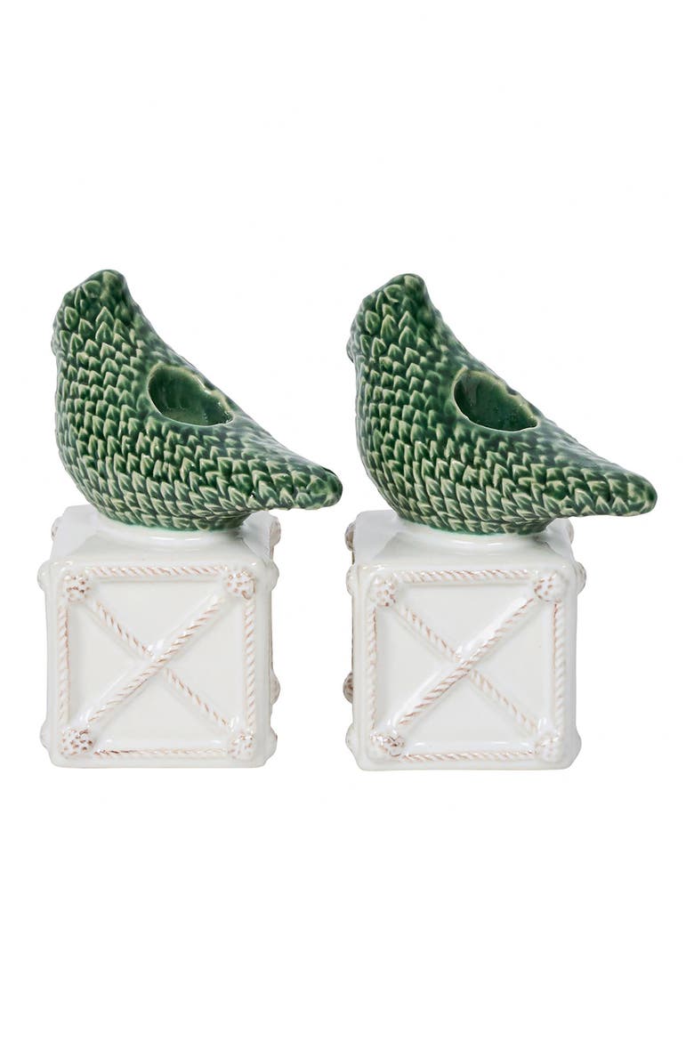 Berry & Thread Bird Set of 2 Candlesticks, Alternate, color, GREEN MULTI